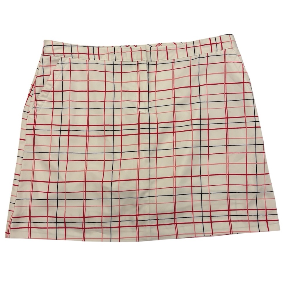 Izod Golf Skort Stretch Plaid Sz 12